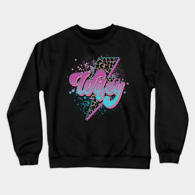 Wifey Lightning Crewneck Sweatshirt by DigitalCreativeArt